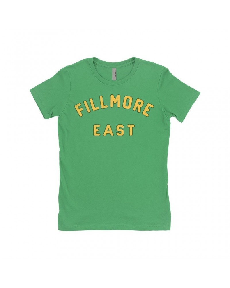 The Who Ladies' Boyfriend T-Shirt | Filmore East Varsity Worn By Roger Daltrey Shirt $10.48 Shirts