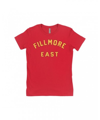 The Who Ladies' Boyfriend T-Shirt | Filmore East Varsity Worn By Roger Daltrey Shirt $10.48 Shirts