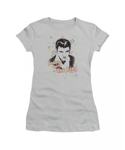 Elvis Presley Juniors Shirt | ROCKIN WITH THE KING Juniors T Shirt $6.80 Shirts